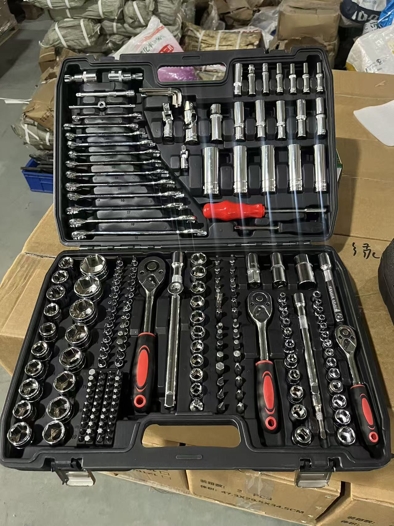 Gardening Tools Repair - 216-teiliges DIY Auto-Reparatur-Werkzeugset Handkraftbetriebener Ratschenschlüsselsatz OEM