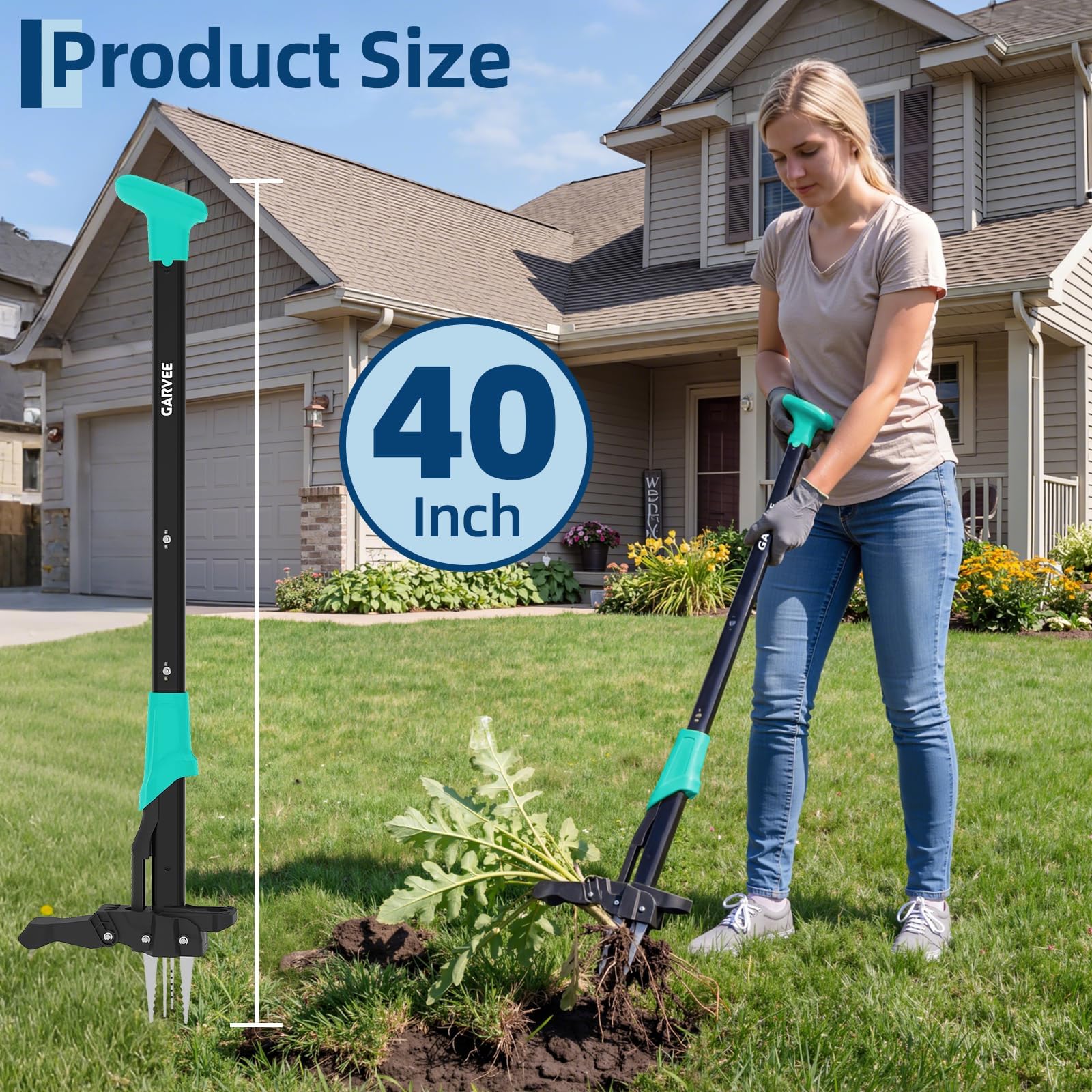 Gardening Tools For Seniors - Langstieliger Unkrautstecher zum Aufrecht Stehen, Kein