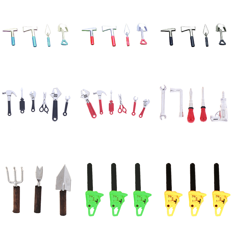 Gardening Tools Repair - 3/4/5/6pcs Puppenhaus Miniatur-Reparatur-Kits Zubehör Miniatur-Hammers chl