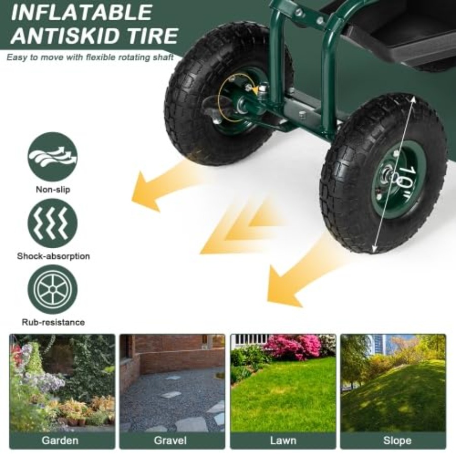 Gartenwagen mit Rollensitz, Rä – Gardening Tools For Seniors Bewertung und Preis