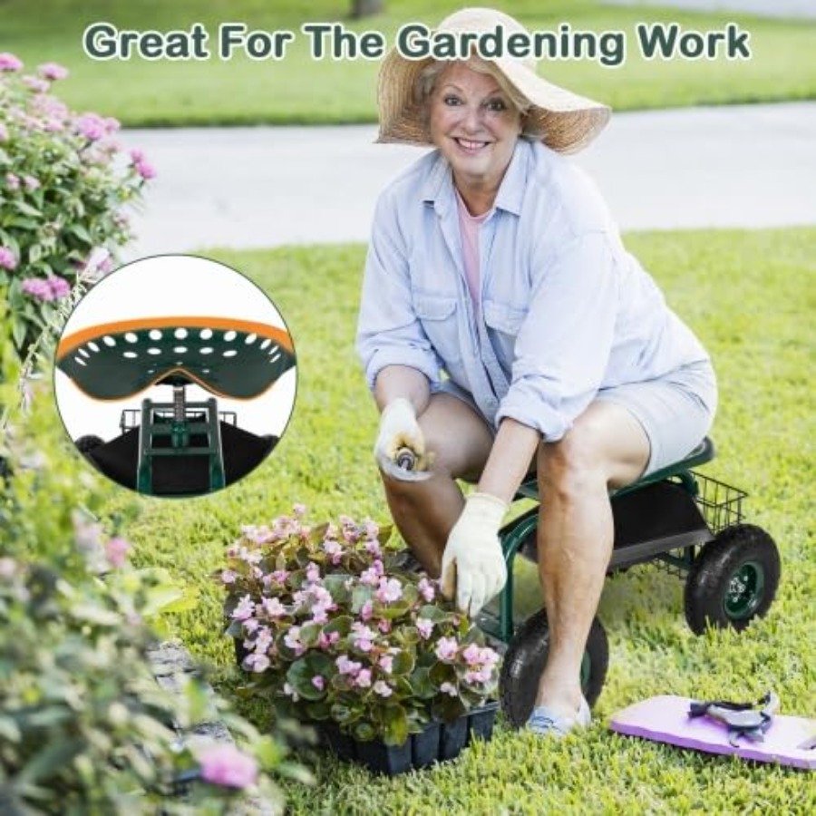 Gartenwagen mit Rollensitz, Rä – Gardening Tools For Seniors Bewertung und Preis